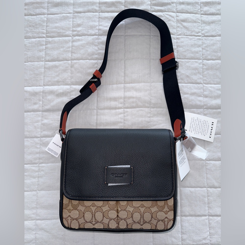 Coach men satchel bag (Sprint Map Bag 25 In Signature Jacquard) NEW